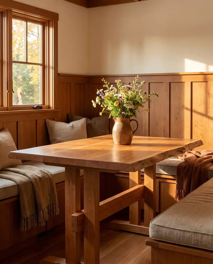 Cherry tabletop — a craftsman dining nook