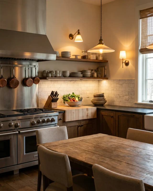 Maple countertop — a chef-style kitchen prep zone