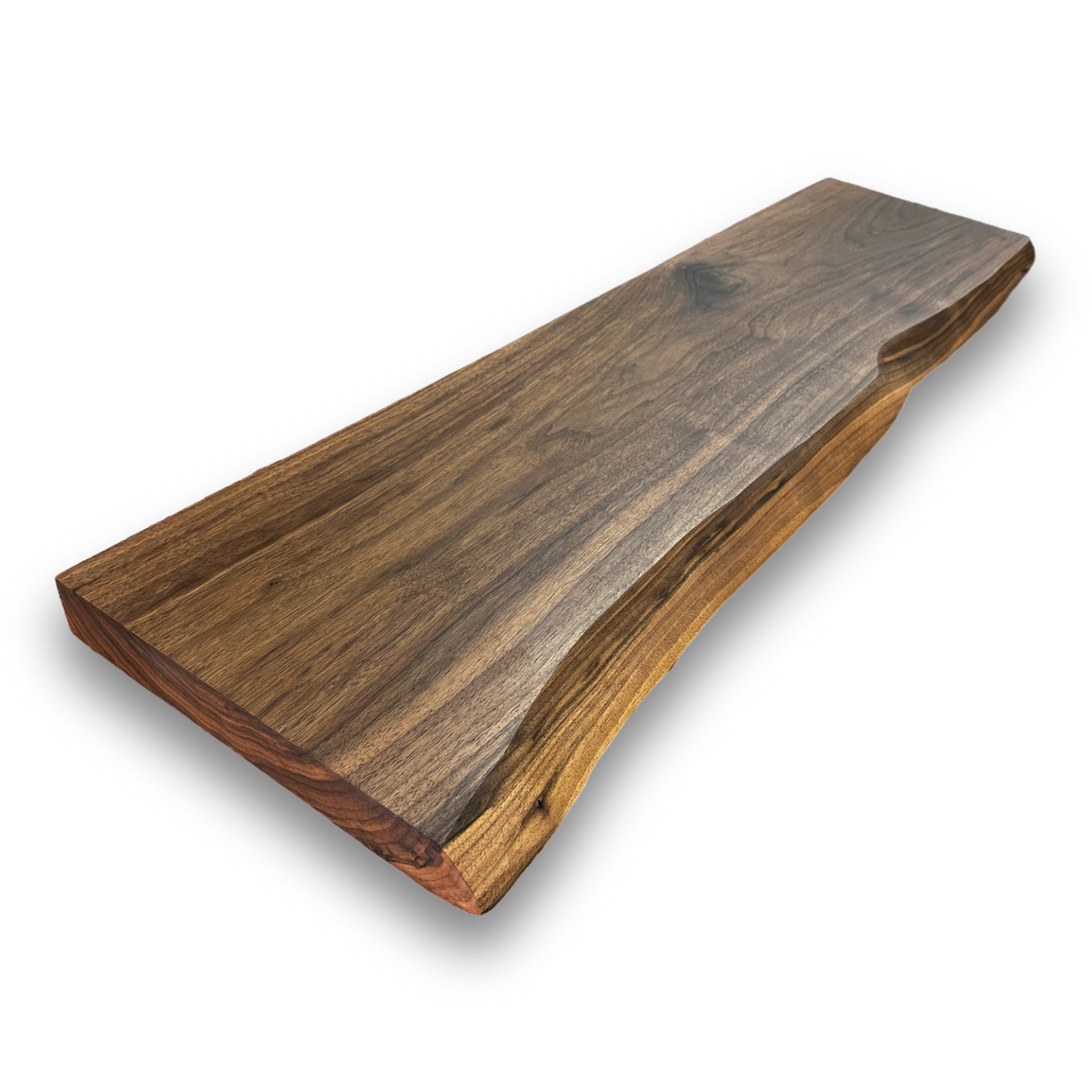 Walnut Live Edge Floating Shelves Hardtwood Custom Woodworks