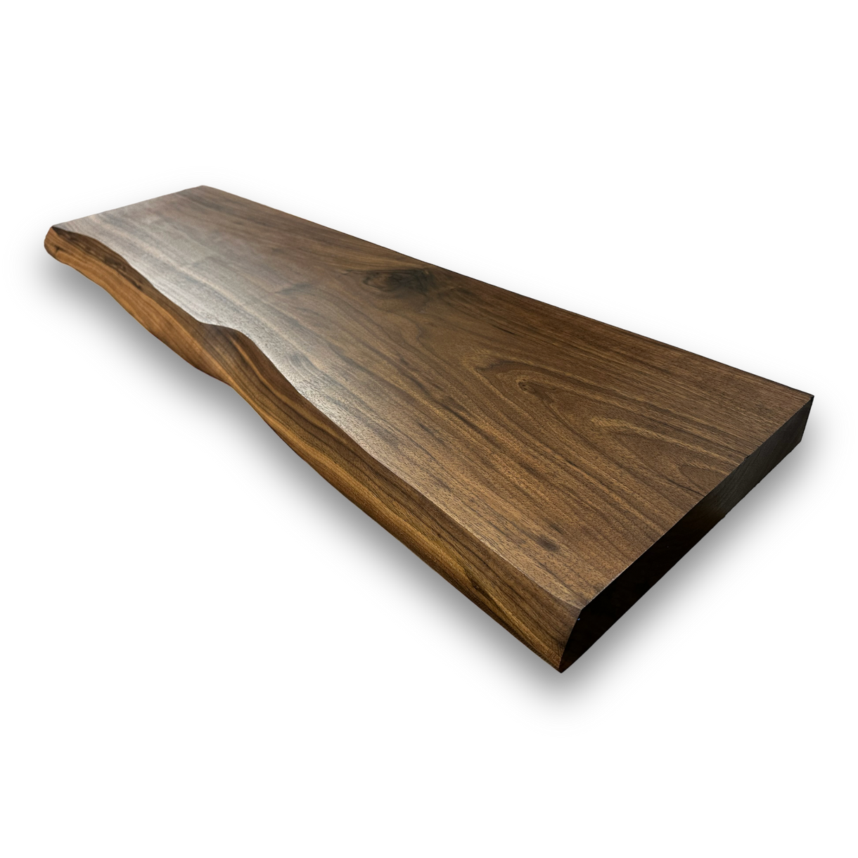 Walnut Live Edge Floating Shelves Hardtwood Custom Woodworks