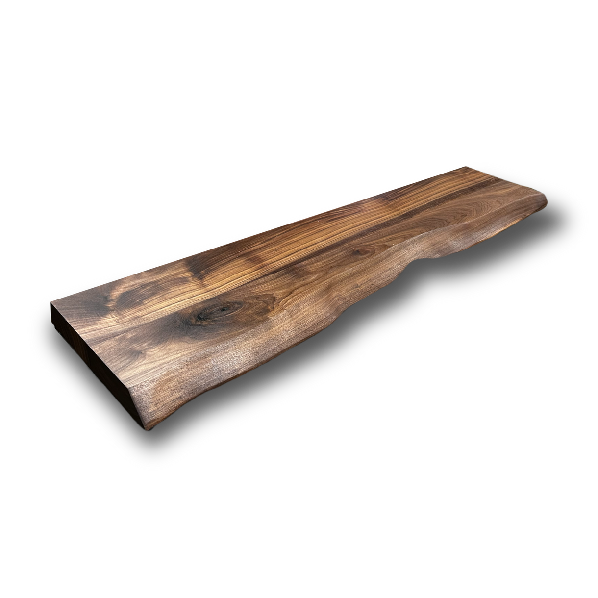 Walnut Live Edge Floating Shelves Hardtwood Custom Woodworks