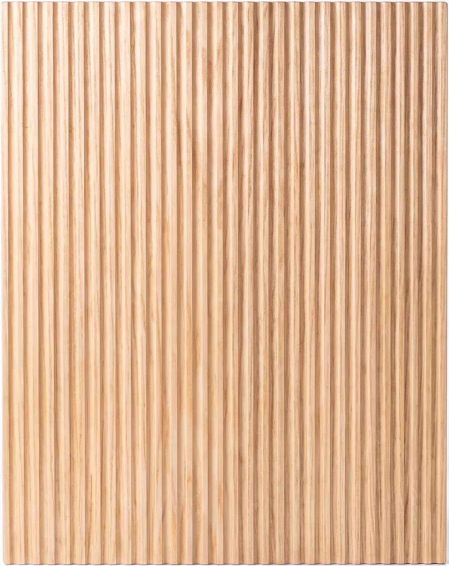 Fluted cabinet door in solid ash